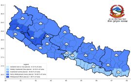कहाँ-कहाँ हुँदैछ आज भारी वर्षा, जोखिम क्षेत्रमा सतर्कता अपनाउन अपिल