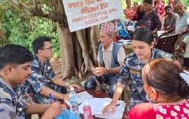 बाढी प्रभावित क्षेत्रमा सशस्त्र प्रहरीद्वारा तीन हजार ६०० बढीको स्वास्थ्य उपचार