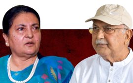 साथ माग्न आएका ओलीलाई विद्याको उल्टै प्रश्न- यसरी पार्टी चल्छ त ?