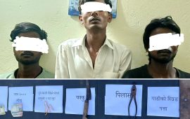 मध्यराति डकैती समूहविरुद्ध प्रतिकार गर्दा गयो महिलाको ज्यान, तीन युवक समातिए