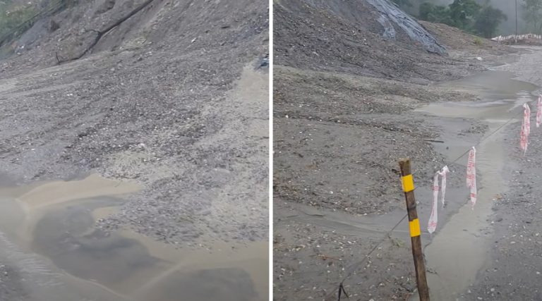 पहिरोका कारण पृथ्वी राजमार्गको कृष्णभिर र तिङग्राङखानीमा सडक अवरुद्ध
