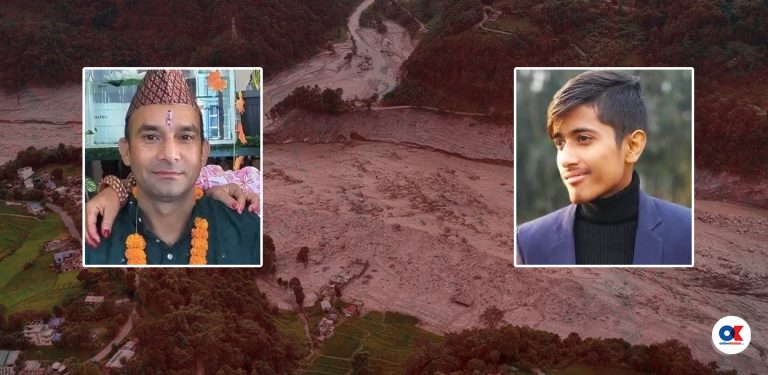 रसुवा बाढी : बेपत्ता मामा-भाञ्जा फर्कने आस मरेपछि कुशको शव बनाएर अन्त्येष्टि