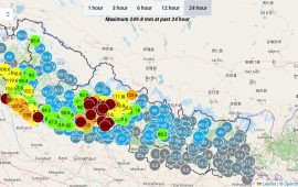 काठमाडौं उपत्यकासहित पूर्वी भागमा ठूलो पानी नपर्ने, पश्चिमतिर भोलिसम्म जोखिम