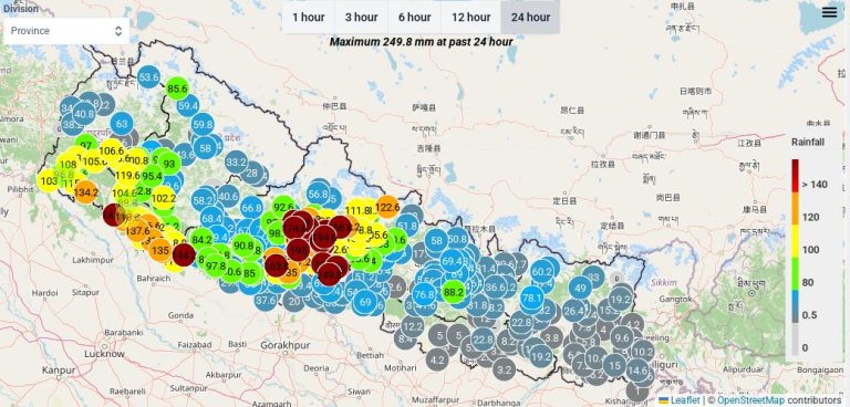 काठमाडौं उपत्यकासहित पूर्वी भागमा ठूलो पानी नपर्ने, पश्चिमतिर भोलिसम्म जोखिम