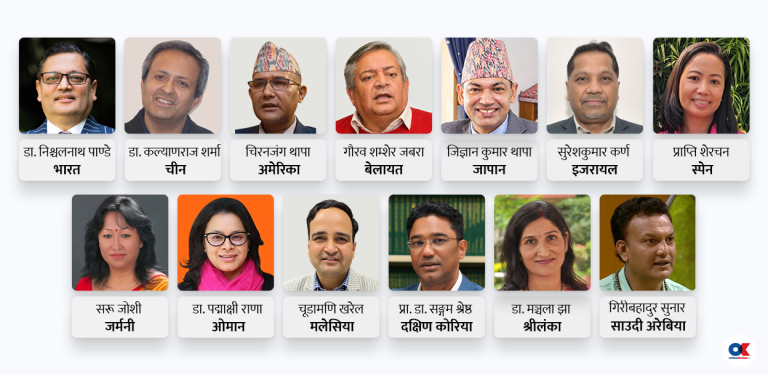 १३ देशमा सिफारिस भएका राजदूतको पृष्ठभूमि के ?