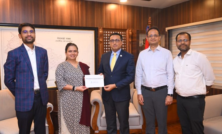 राष्ट्रिय विपद्‌मा शंकर ग्रुपको ४ करोड सहयोग