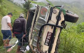 स्याङ्जामा जिप दुर्घटना हुँदा एक जनाको मृत्यु, १० जना घाइते
