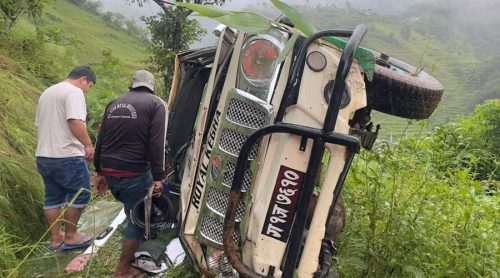 स्याङ्जामा जिप दुर्घटना हुँदा एक जनाको मृत्यु, १० जना घाइते