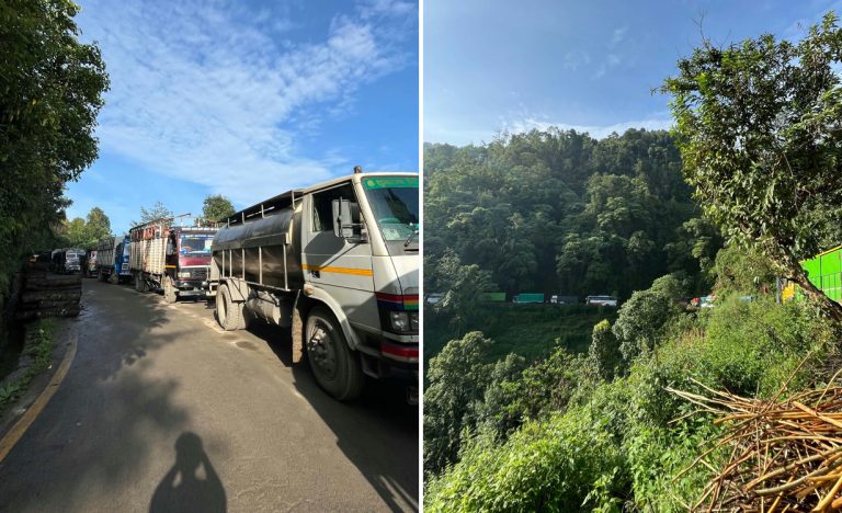 सोप्याङखोलामा पहिरो खसेपछि त्रिभुवन राजपथ अवरुद्ध