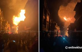 पेप्सीकोलाको फुटबल ग्राउन्ड नजिकै कटेजमा मध्यराति आगलागी, नियन्त्रण प्रयास हुँदै