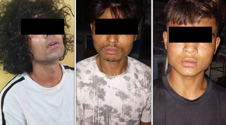 खैरो हेरोइनसहित ३ जना पक्राउ