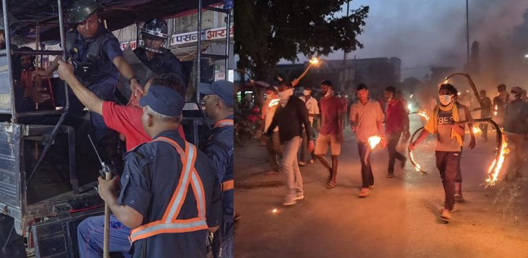 अशोक यादव पक्राउको विरोधमा प्रदर्शन, ६ जना नियन्त्रणमा