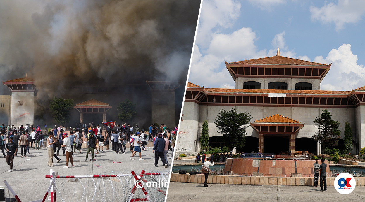 खर्ब नजिक भौतिक क्षति, पुनर्निर्माण पर्खिँदै संरचना