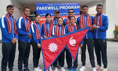 काभा बिच भलिबल टुरमा चार नेपाली टोलीले प्रतिस्पर्धा गर्ने