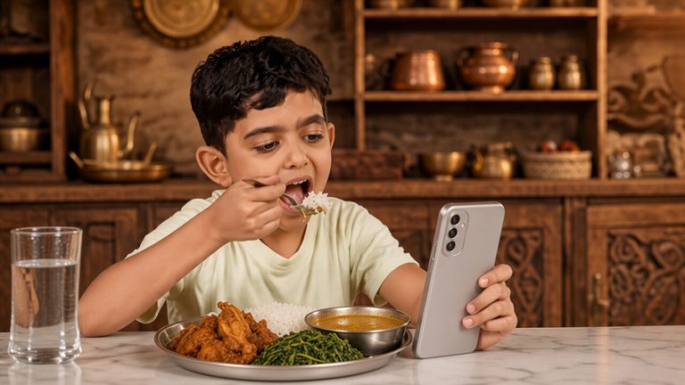 खाना खाने बेला मोबाइल हेर्ने बच्चाको बानी कसरी छुटाउने ? १० उपाय
