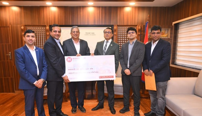 एमभी दुगड ग्रुपद्वारा उद्धार कोषमा १ करोड ११ लाख सहयोग