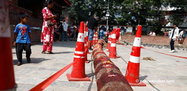 वसन्तपुरमा इन्द्रजात्राको तयारी (फोटो फिचर)