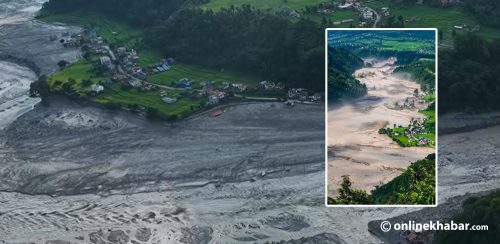 सोलेबजार तहसनहस भयो, कर्मेटारका ६२ घर जोगिए