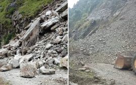 पहिरोले कर्णालीका प्रमुख सडकहरू अवरुद्ध