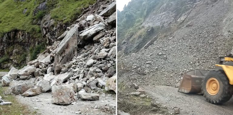पहिरोले कर्णालीका प्रमुख सडकहरू अवरुद्ध