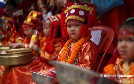 वसन्तपुरमा कुमारीको सामूहिक पूजा (फोटो फिचर)
