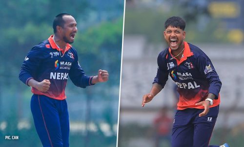 ओडीआई बलिङ वरियतामा ललितको पाँच तथा सन्दीपको तीन स्थान सुधार