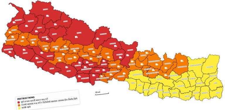 २५ जिल्लामा भोलि पनि पूर्णरुपमा यातायात बन्द