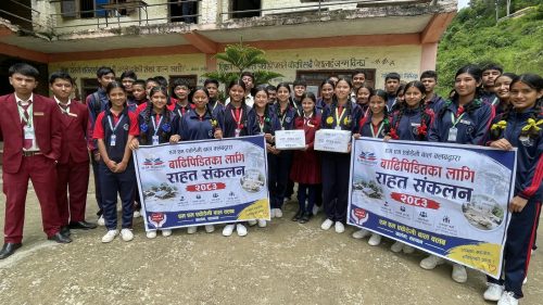 बाढीपीडितलाई सल्यानको एमएम एकेडेमीको १ लाख २८ हजार सहयोग