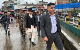 बागमती नदीको बहाव बढेपछि अनुगमनमा पुगे गृहमन्त्री