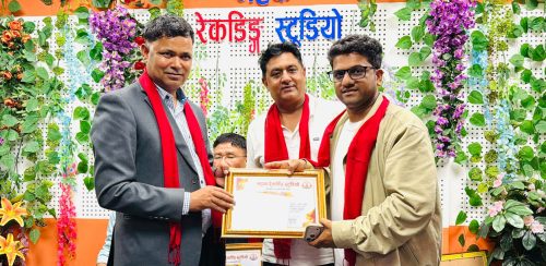सञ्चारकर्मी सापकोटा सम्मानित