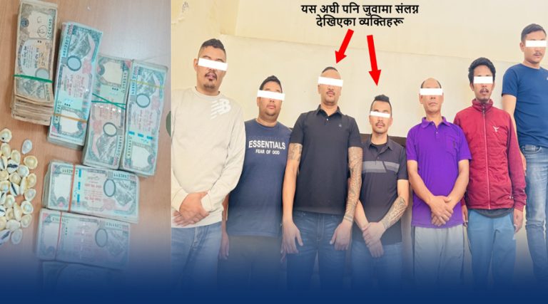 जुवा खेल्दै गरेका ७ जना साढे ५ लाखसहित पक्राउ