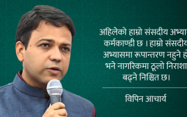 ‘यस्तो कर्मकाण्डी अभ्यासले संसद्‌को गरिमा जोगिँदैन’