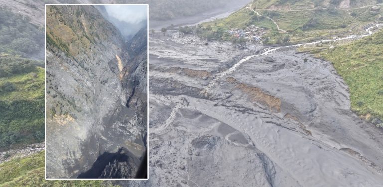 बुढीगण्डकी बाढीबारे सेनाको रिपोर्टिङ : ‘सुक्खा पहिरोले बहाव थुनियो अनि बाढी आयो’