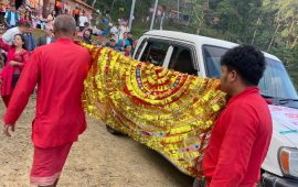 गोरखा दरबारको फूलपाती काठमाडौंको हनुमानढोका पठाइयो