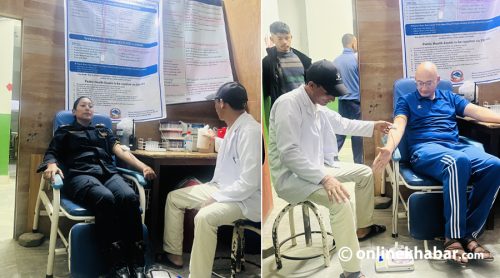 प्रहरी अधिकृतले रगत दिए, सुत्केरीको ज्यान बच्यो