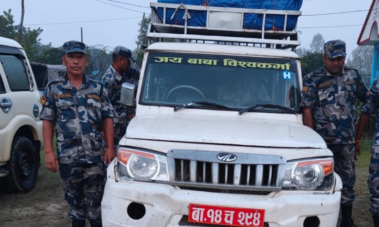 ११ क्विन्टल गाँजा बोकेको जिप र मोटरसाइकल बरामद