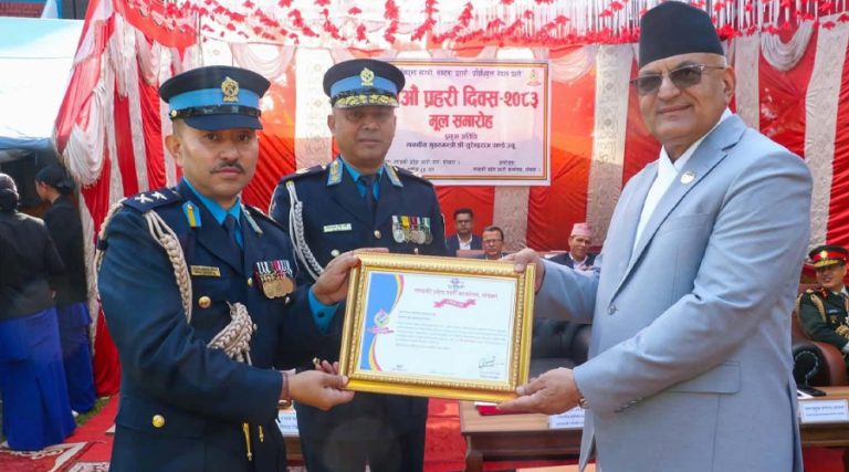 गोरखाका डीएसपी श्रेष्ठ सम्मानित