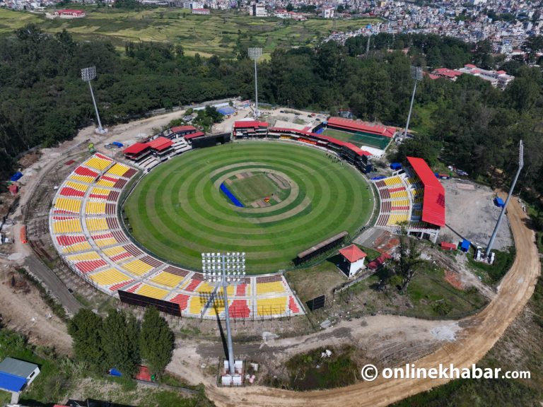 एनपीएलका लागि सिंगारिएको त्रिवि क्रिकेट मैदान (तस्वीरहरू)