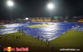 त्रिवि क्रिकेट मैदान त्रिपालले छोपियो (तस्वीरहरू)