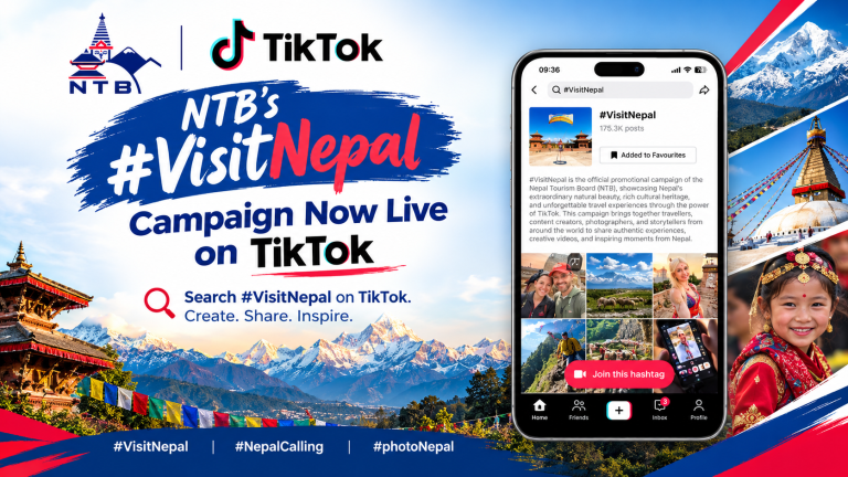 टिकटकबाटै नेपाल पर्यटन प्रवर्द्धन : पर्यटन बोर्डले ल्यायो ‘भिजिट नेपाल’ अभियान