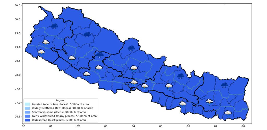 कोशी र बागमतीमा भारी वर्षाको सम्भावना, उच्च सतर्कतामा सरकार