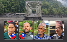 हतारहतार घर छाडे स्थानीयले, आरूघाट पुल बगाउँदा टुट्यो सम्पर्क