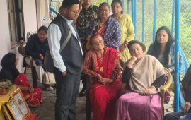 घनेन्द्र बस्नेतको परिवारलाई समवेदना दिन पुगिन् पूर्वराष्ट्रपति भण्डारी