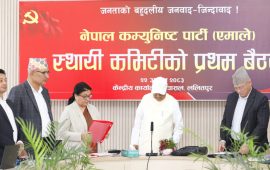 एमाले वरिष्ठ नेता भण्डारीले लिइन् शपथ