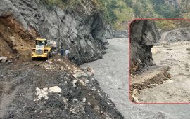 बूढीगण्डकीले फेरि बगायो खोर्लाबेसीको सडक
