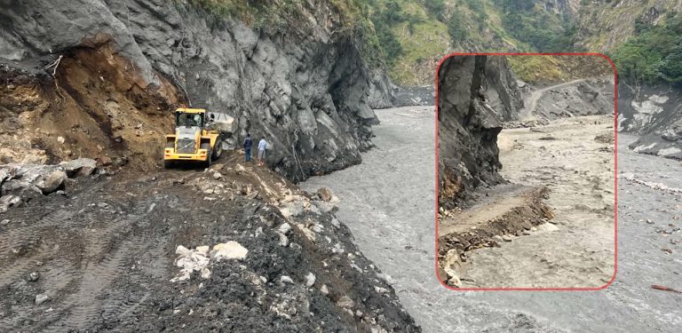 बूढीगण्डकीले फेरि बगायो खोर्लाबेसीको सडक