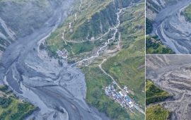 यस्तो देखिन्छ बूढीगण्डकी बाढी प्रभावित क्षेत्र (तस्वीरहरू)