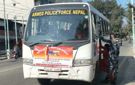 प्रहरीका निःशुल्क बस सेवाबाट ३५८५ यात्रु लाभान्वित