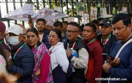 कांग्रेस महाधिवेशन : मतदाता बिहानैदेखि लाइनमा