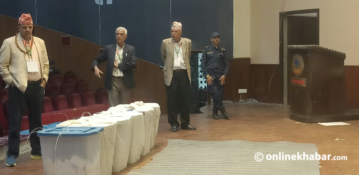 कांग्रेस महाधिवेशन : सभापति पदको गणना थाल्ने तयारी, मटपेटिका सभागृह पुर्‍याइयो  
